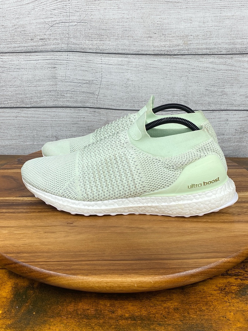 Adidas UltraBoost Laceless Mid Ash Green Slip On Shoes BB6223 Men’s Size 10